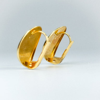 Aretes Cúpula Dorada 18k