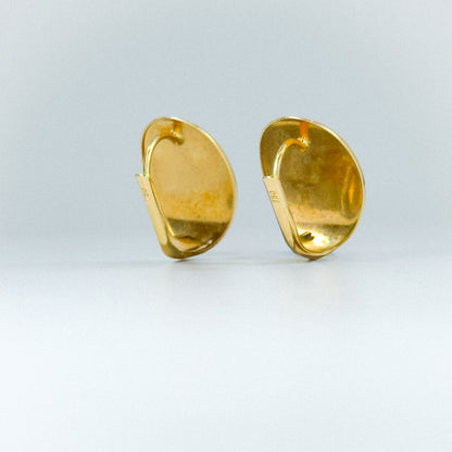 Aretes Cúpula Dorada 18k