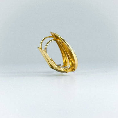 Aretes Cúpula Dorada 18k