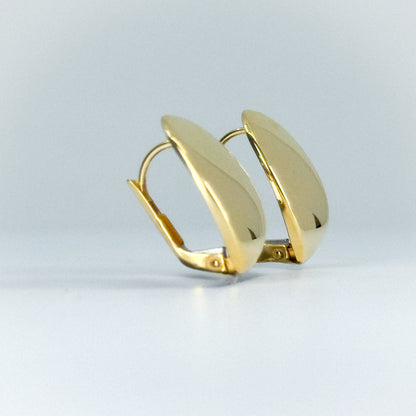 Aretes Cúpula Dorada 18k