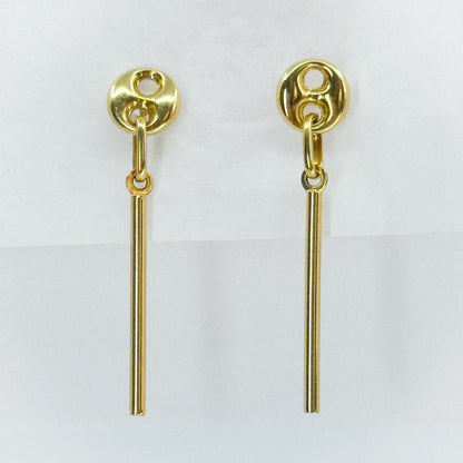 Aretes Línea Dorada