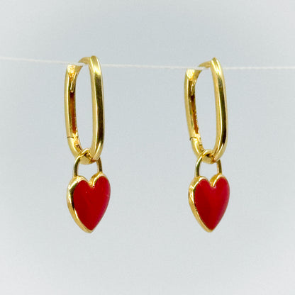 Aretes Amor Versátil de Oro 18k