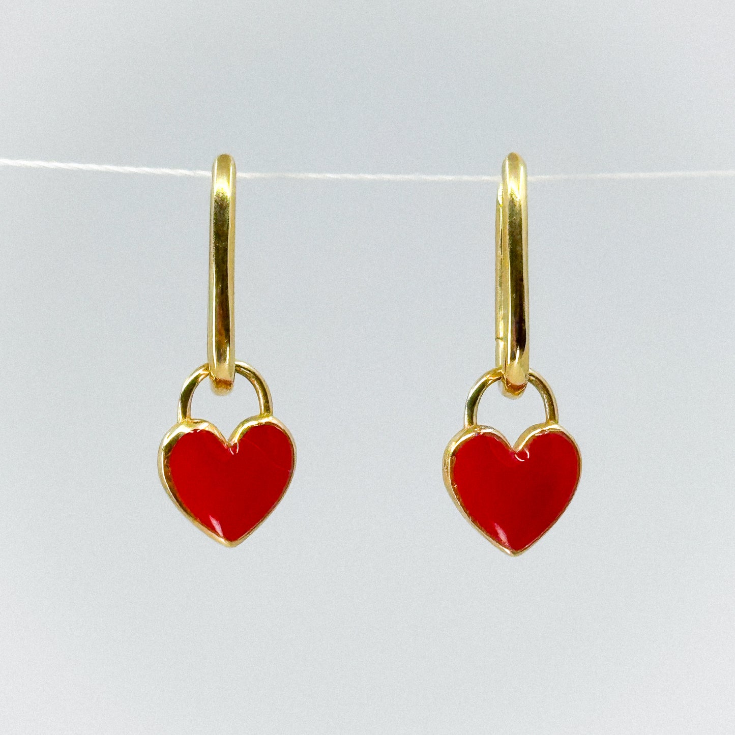 Aretes Amor Versátil de Oro 18k