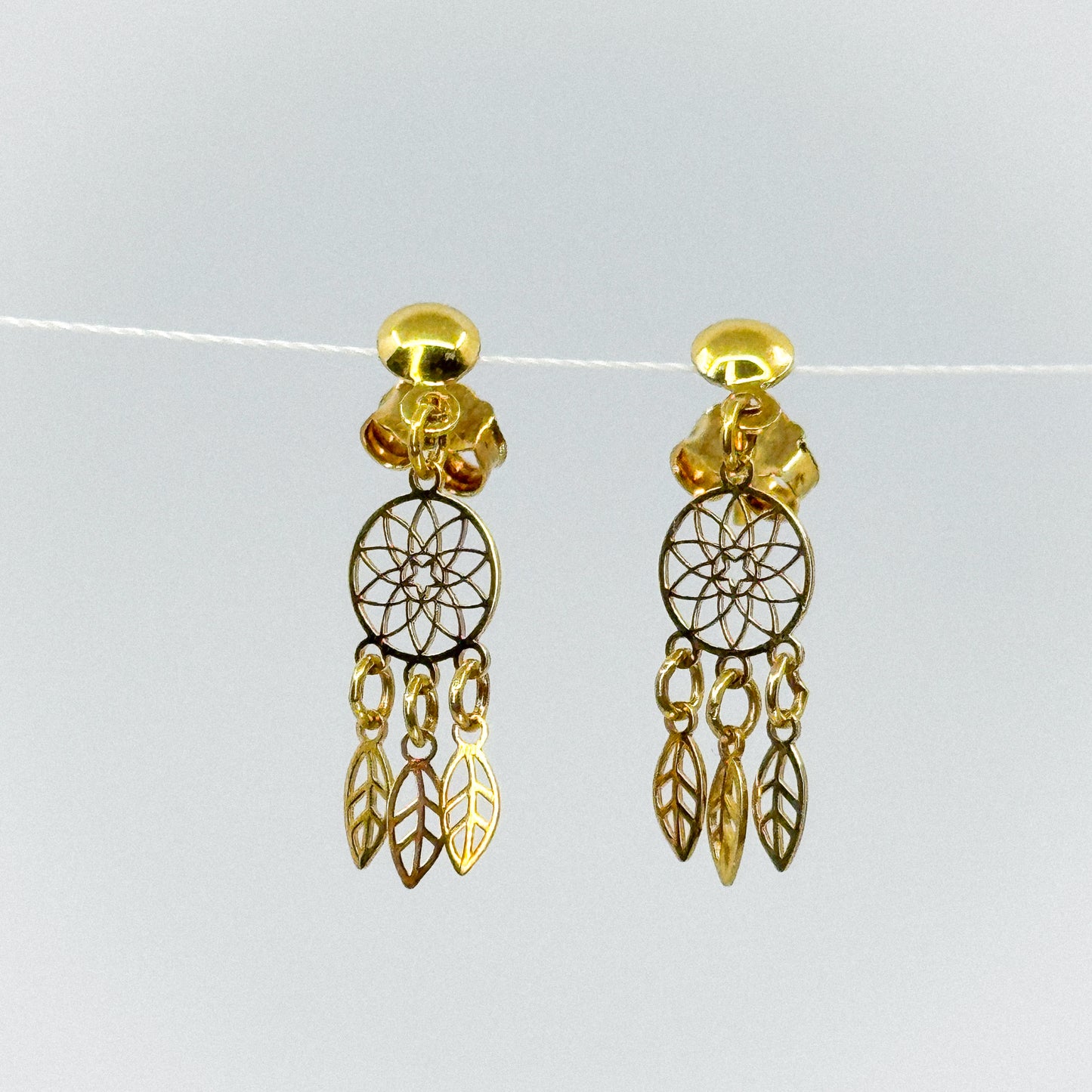 Aretes Atrapasueños de Oro 18k – Espíritu Libre
