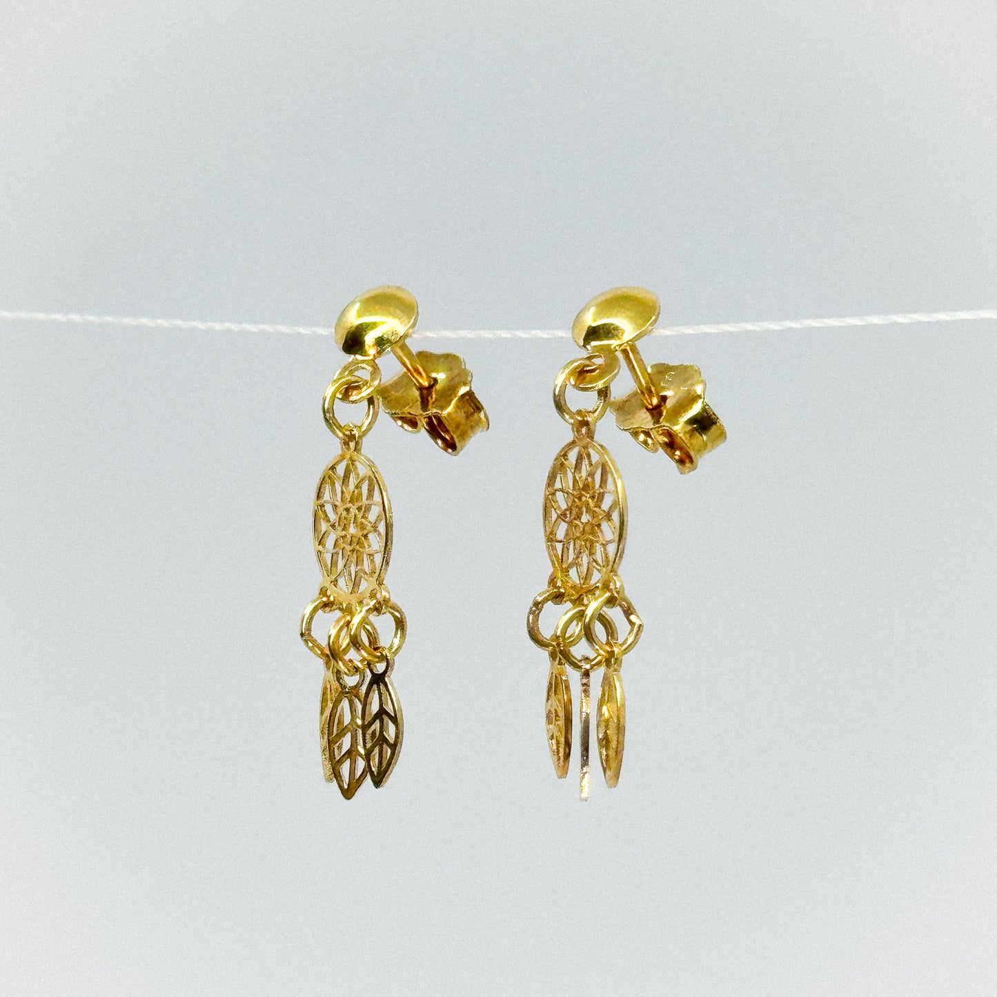 Aretes Atrapasueños de Oro 18k – Espíritu Libre