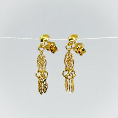 Aretes Atrapasueños de Oro 18k – Espíritu Libre