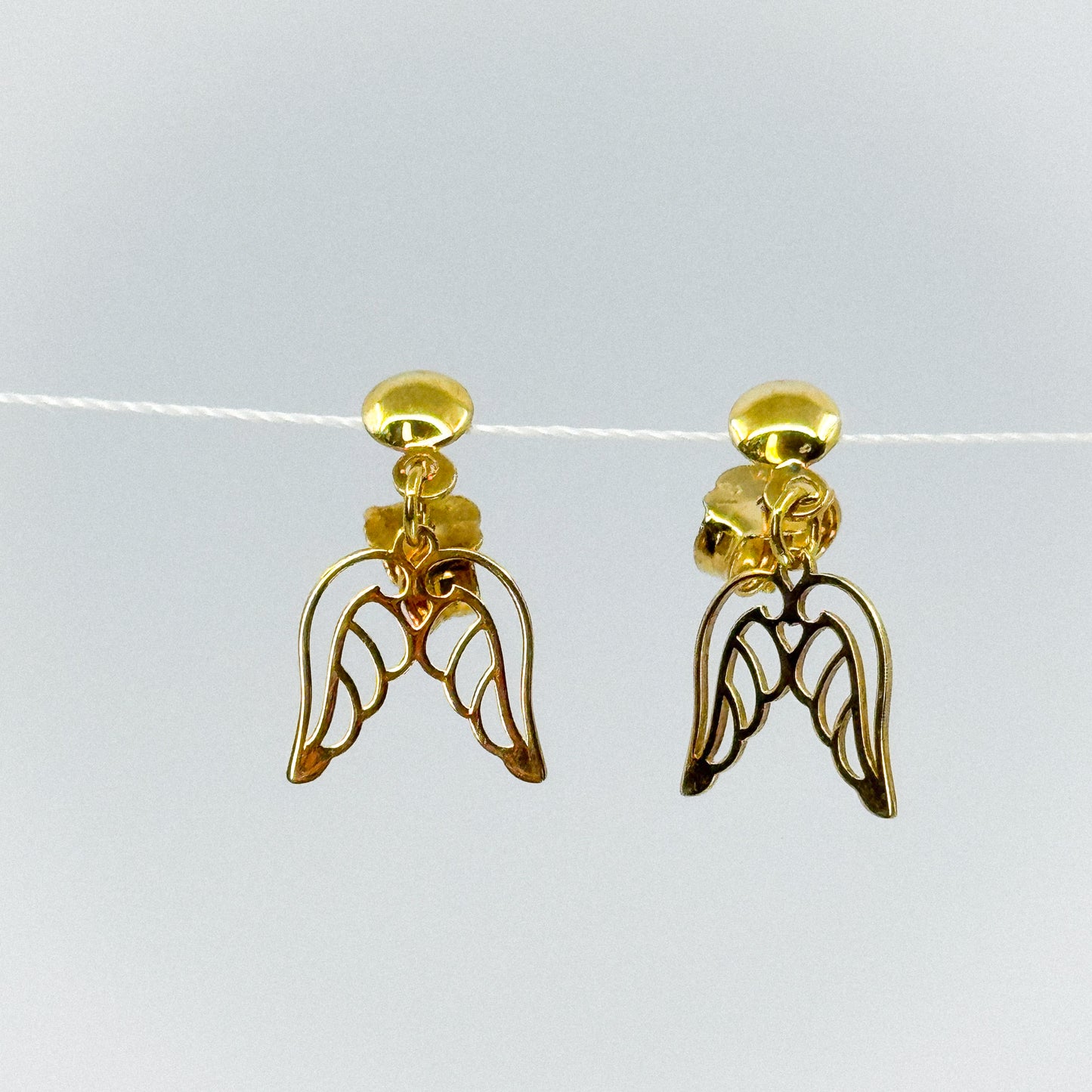 Aretes Alas Celestiales de Oro 18k