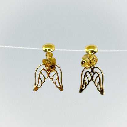 Aretes Alas Celestiales de Oro 18k