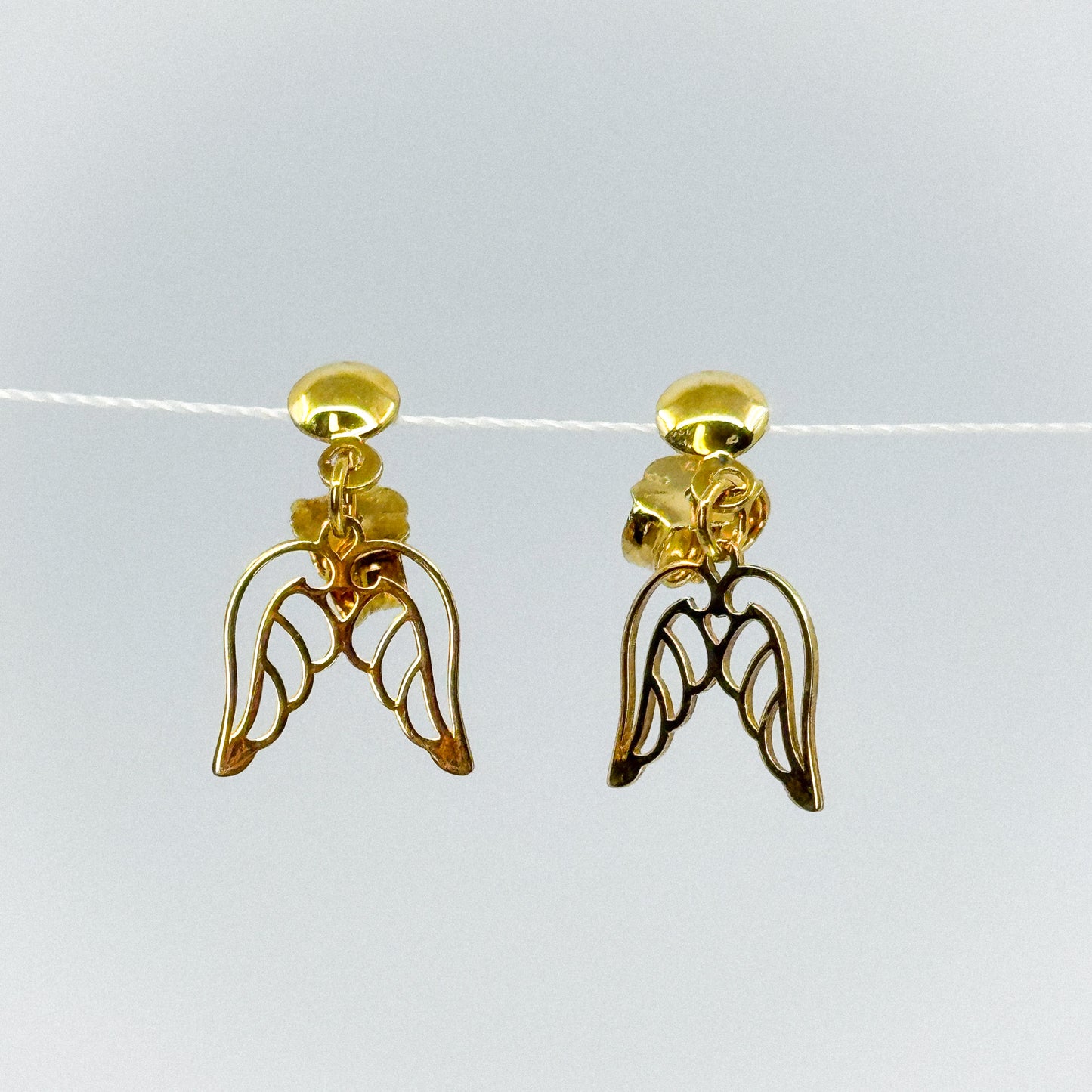 Aretes Alas Celestiales de Oro 18k