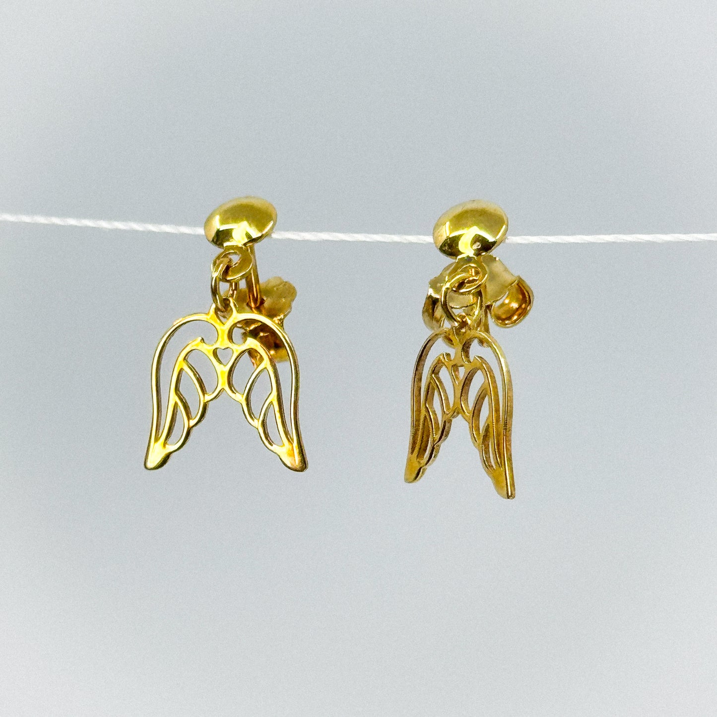 Aretes Alas Celestiales de Oro 18k