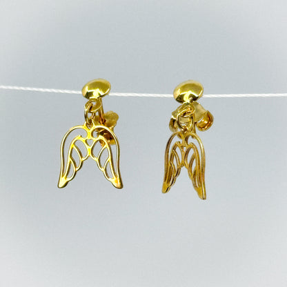 Aretes Alas Celestiales de Oro 18k