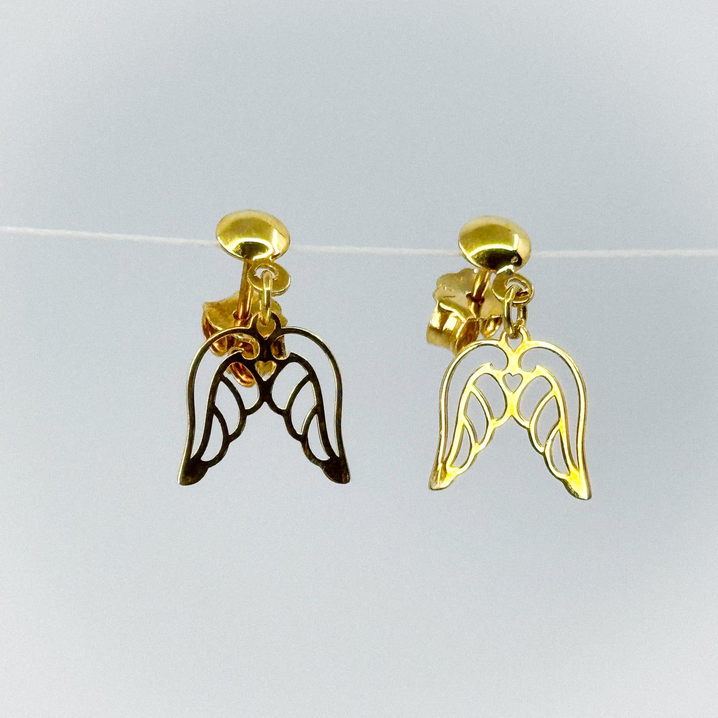 Aretes Alas Celestiales de Oro 18k