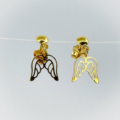 Aretes Alas Celestiales de Oro 18k