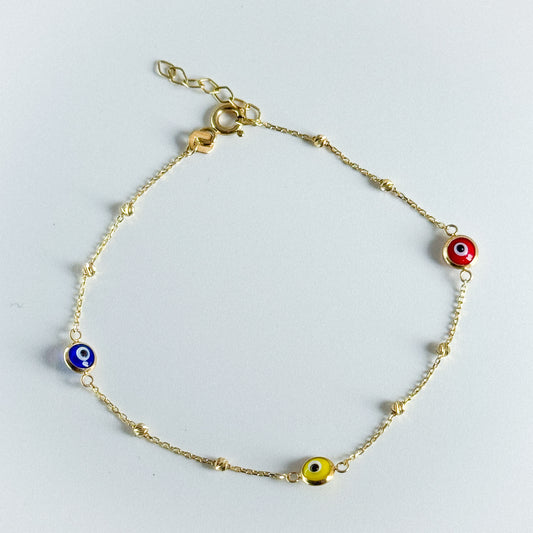 La Pulsera Protección ojo turco colores 18k✨