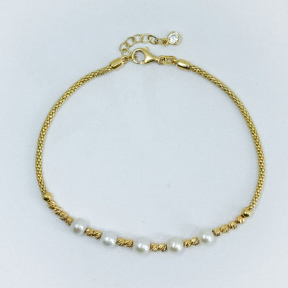 Pulsera Encanto de  Perlas 18k✨