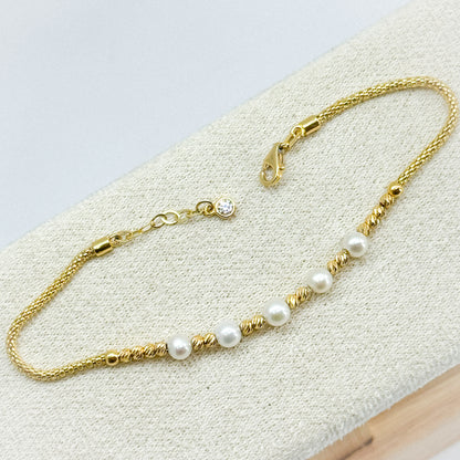 Pulsera Encanto de  Perlas 18k✨
