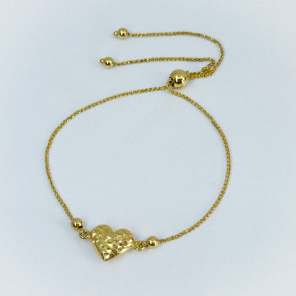 Pulsera Regulable Corazón Reluciente 18k✨