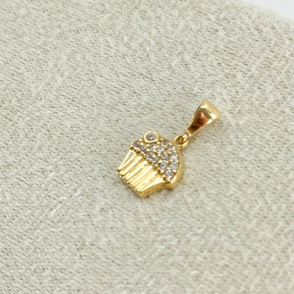 Dije Cupcake Brillante en oro 18k ✨