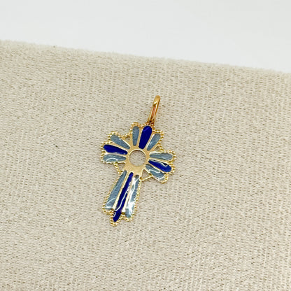 Dije Cruz Cielo Radiante – Oro 18k