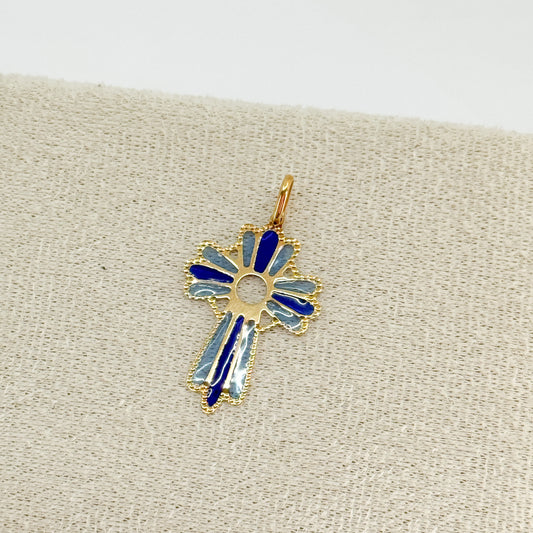 Dije Cruz Cielo Radiante – Oro 18k