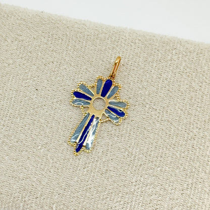 Dije Cruz Cielo Radiante – Oro 18k