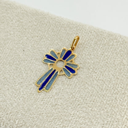 Dije Cruz Cielo Radiante – Oro 18k