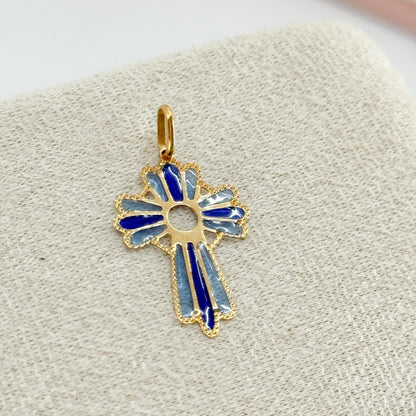 Dije Cruz Cielo Radiante – Oro 18k
