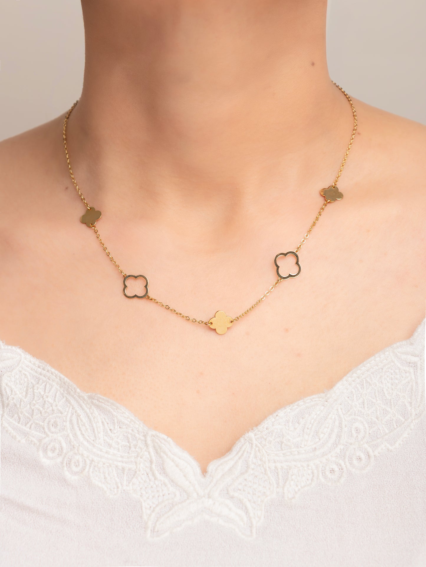 Collar Tréboles Deluxe 18k