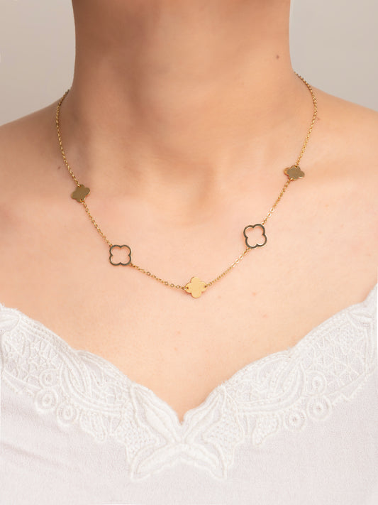 Collar Tréboles Deluxe 18k