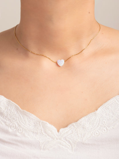 Collar “Corazón Ópalo de Luz”