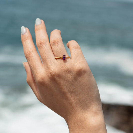 Anillo Entorchado Amatista