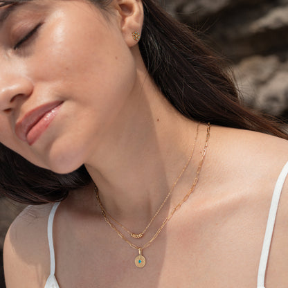 Collar Donas Centrales en Oro 18K