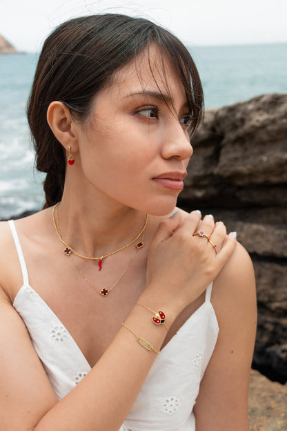 Aretes Amor Versátil de Oro 18k