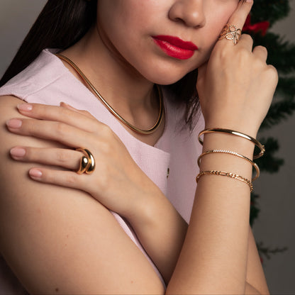 Pulsera Fígaro en oro 18k
